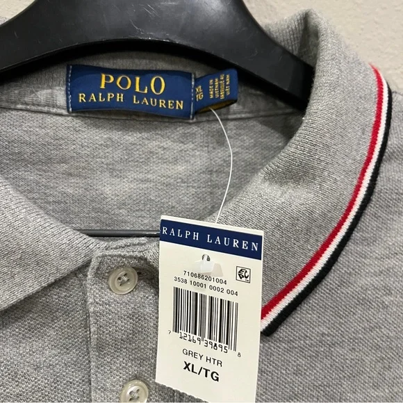 Polo Ralph Lauren Sz XL Shirt big pony chief keef y2k swag drill rugby grey NWT - Picture 4 of 8